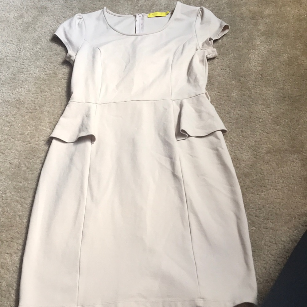 Tan peplum dress